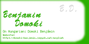 benjamin domoki business card